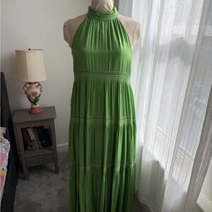 Jade by Johnny Was Green Halter Maxi Sundress for Resort Wear